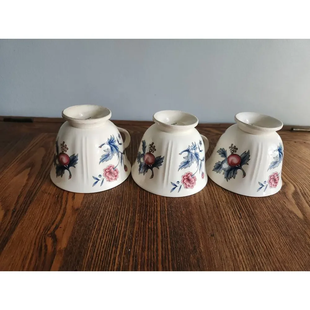 3 Vtg Wedgwood Williamsburg Potpourri Cups 2.5
